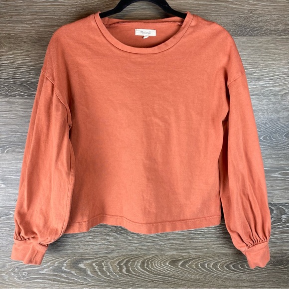 Madewell Chord Bubble Sleeve Cotton Top Size XXS - Picture 4 of 9